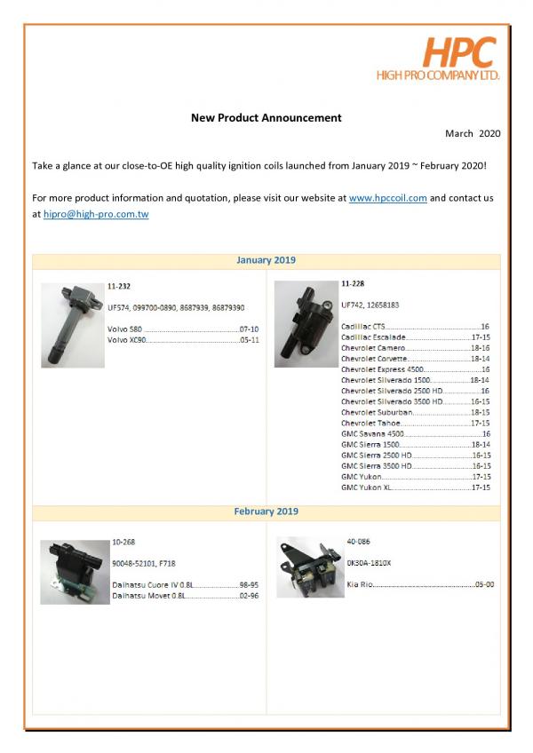 New Product Review - Jan. 2019 ~ Feb. 2020