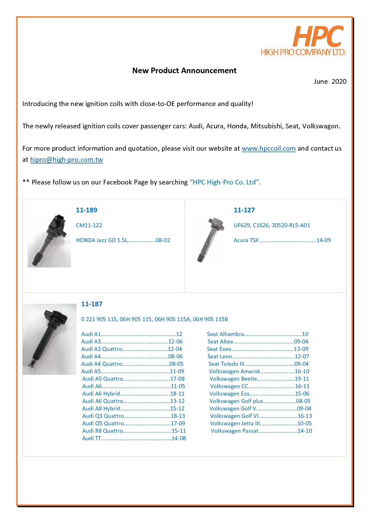 New Product Announcement - Jun. 2020